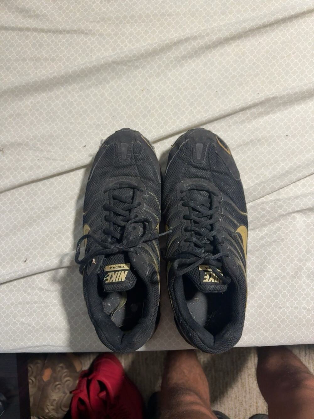Nike Air Max Torch 4 Black Gold Sneakers Mens US 13